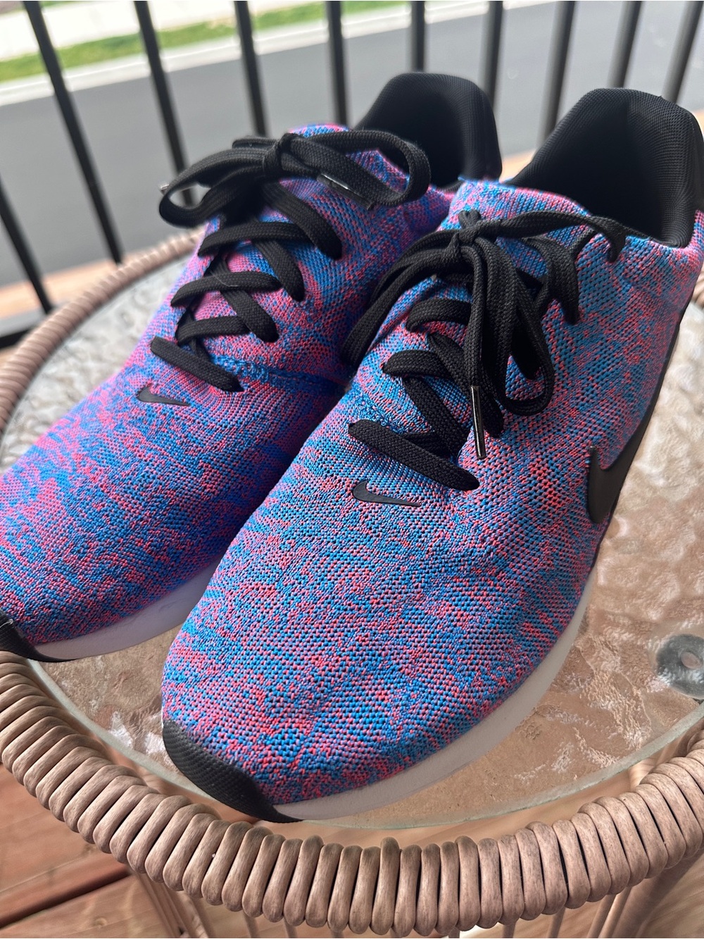 Nike Air Max Modern Flynit Running Shoes- Photo Blue and Pink - Picture 2 of 7